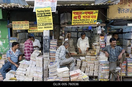 Book market, College Street, Kolkata, Calcutta, West Bengal, India, Asia-stock-foto