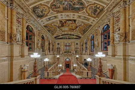 Interior, Burgtheater, Vienna, Austria-stock-foto