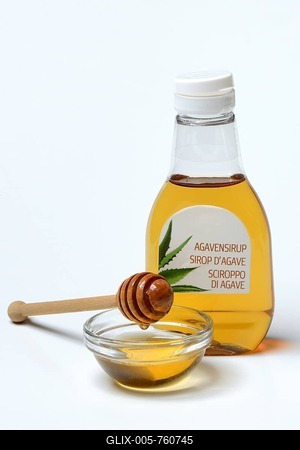 Agave syrup in bottle-stock-foto