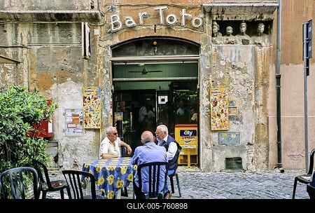Bar Toto, Jewish Quarter, the former ghetto, Rome, Lazio, Italy, Europe-stock-foto