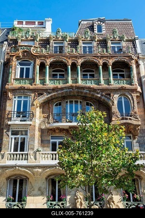 Lavirotte Art Nouveau building, Paris, France-stock-foto