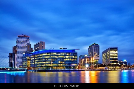 Media City, Salford Quays, Manchester, England, United Kingdom-stock-foto