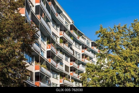 Hansaviertel, Walter-Gropius-Haus, high-rise building, residential building, Tiergarten, Berlin, Germany-stock-foto