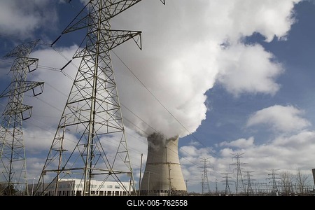 The Davis-Besse Nuclear Power Station, east of Toledo, Oak Harbor, Ohio, USA-stock-foto