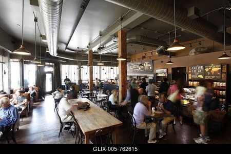 Starbucks Coffee, famous coffee house, Seattle, Washington, USA-stock-foto