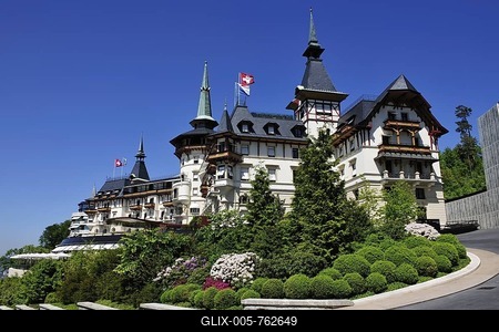 The luxury Grand Hotel Dolder, Zurich, Switzerland, Europe-stock-foto