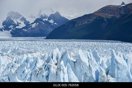 Glacier Tongue, Glaciar Perito Moreno Glacier, Glacier Break, Los Glaciares National Park, Andes, El Calafate, Santa Cruz, Patagonia, Argentina-stock-foto
