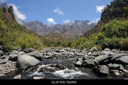 Rio Taburiente, Caldera de Taburiente National Park, La Palma, Canary Islands, Spain-stock-foto