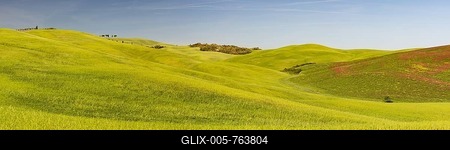 Landscape around Pienza, Val dOrcia, Orcia Valley, UNESCO World Heritage Site, Siena Province, Tuscany, Italy-stock-foto