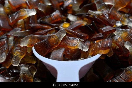 Confectionery Coke Bottles Fruit gums-stock-foto