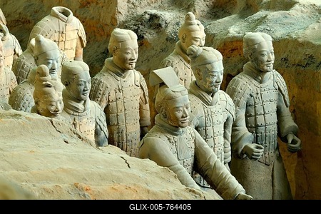 Terracotta Army, Hall 1, Mausoleum of the First Qin Emperor, Xi'an, Shaanxi Province, China-stock-foto