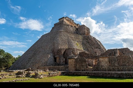 Unesco world heritage site, the Maya ruins of Uxmal, Yucatan, Mexico-stock-foto
