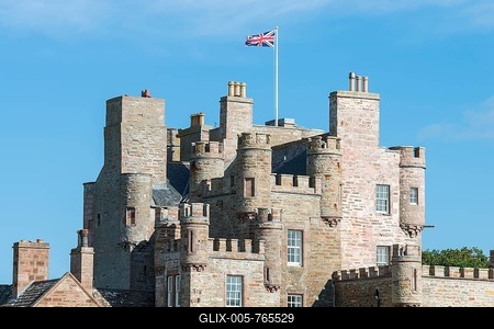 Castle of Mey, formerly Barrogill Castle, former residence of the Queen Mother, Caithness, Scotland, United Kingdom, Europe-stock-foto