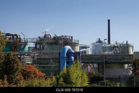 Chempark, Chemical Park, Bayer AG, Leverkusen, North Rhine-Westphalia, Germany-stock-foto