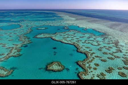 Coral Reef, Heart Reef, part of Hardy Reef, Outer Great Barrier Reef, Queensland, Australia-stock-foto