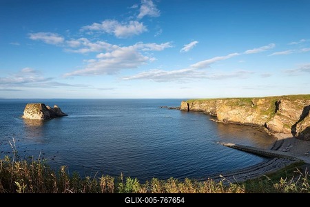 Cliff, Brough Bay near Dunnet Head peninsula, Caithness County, Scotland, United Kingdom, Europe-stock-foto