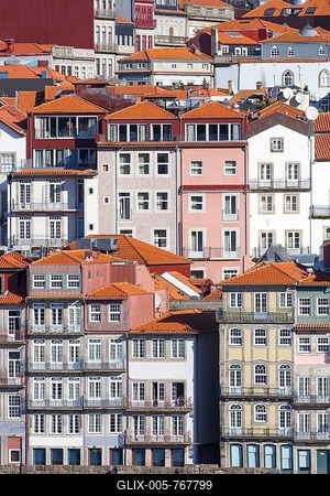 Porto Old Town Building World Heritage Travel City in Porto, Portugal-stock-foto