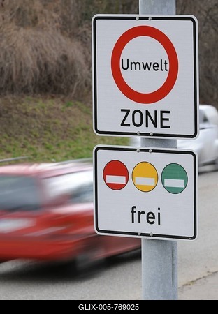 Signs, environmental zone, Germany-stock-foto