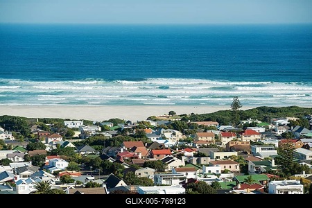 View of Hermanus, Garden Route, Western Cape, South Africa-stock-foto