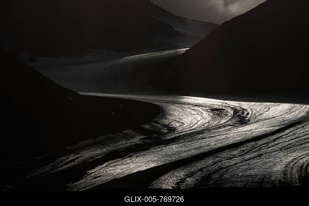 Glacier tongue, Kongsbreen Glacier, Kongsfjorden, Spitsbergen Island, Svalbard Archipelago, Svalbard and Jan Mayen, Norway-stock-foto