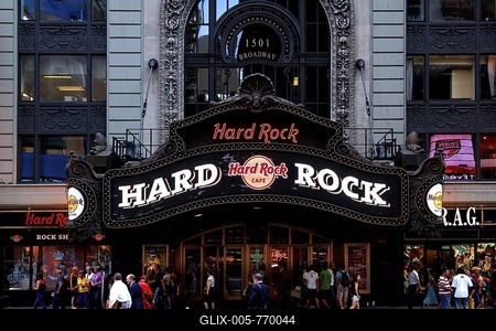 Hard Rock Café in Manhattan, New York City, USA-stock-foto