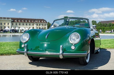 Porsche 356 Speedster, built from 1954, festival of classic cars "Retro Classics meets Barock", Schloss Ludwigsburg Palace, Baden-Wuerttemberg, Germany, Europe-stock-foto