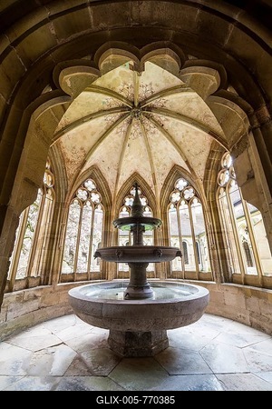 Interior of the Unesco world heritage site Maulbronn Monastery, Baden Wuerttemberg, Germany-stock-foto