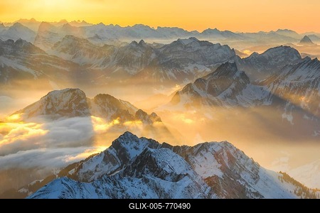 View from S舅tis, Appenzell, Switzerland-stock-foto