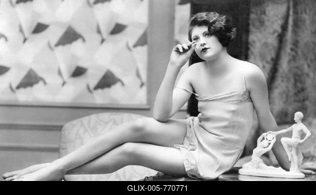 Historic photograph, woman wearing a nightie, around 1920-stock-foto