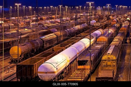 Train formation plant in the suburb of Vorhalle, marshalling yard, freight trains, Hagen, Ruhr area, North Rhine-Westphalia, Germany-stock-foto