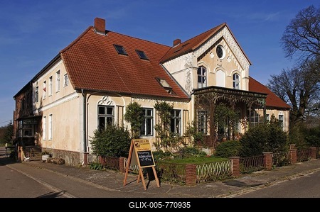 Old villa, art nouveau architectural style, Mecklenburg Western-Pomerania, Germany, Europe-stock-foto