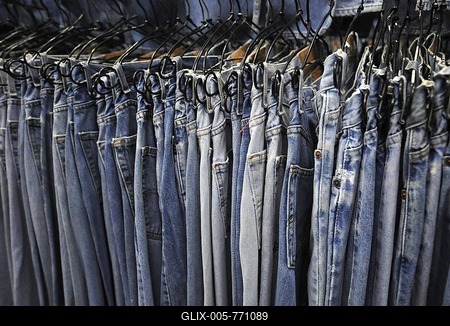Jeans for sale, Bangkok, Thailand, Asia-stock-foto