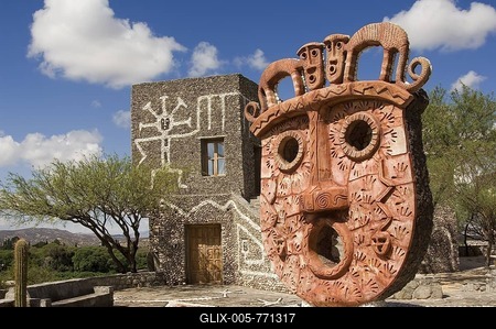 Pachamama Inca museum, creation by Hector Cruz, Amaicha, Calchaqui Valley, Tucuman Province, Argentina North West-stock-foto