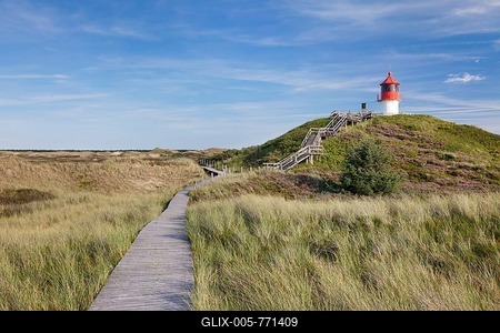 Norddorf Lighthouse, Amrum, North Frisia, Schleswig-Holstein, Germany-stock-foto