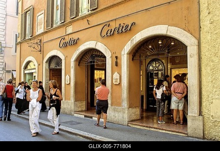 Cartier store, Via Condotti, Rome, Lazio, Italy, Europe-stock-foto