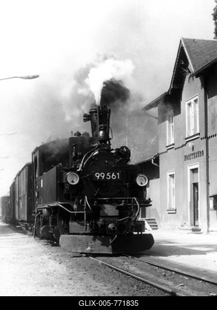 Historic photograph, steam engine, around 1930-stock-foto