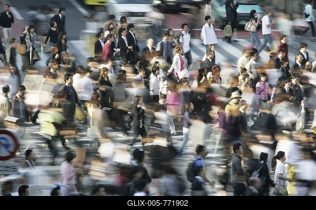 Shibuya pedestrian crossing, the world's busiest pedestrian crosswalk, Shibuya district, Tokyo, Japan, Asia-stock-foto