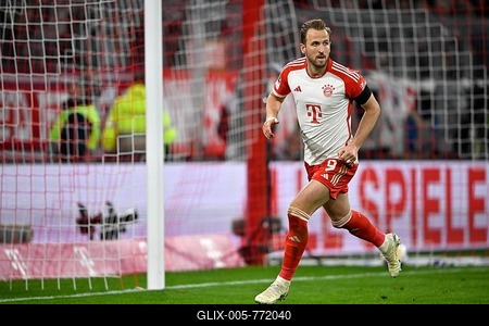 Goal celebration Harry Kane FC Bayern Munich FCB (09) Allianz Arena, Munich, Bavaria, Germany-stock-foto