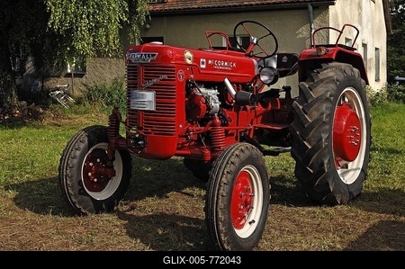 Antique tractor meeting, McCormick International tractor, built in 1953, Morschreuth, Upper Franconia, Bavaria, Germany, Europe-stock-foto