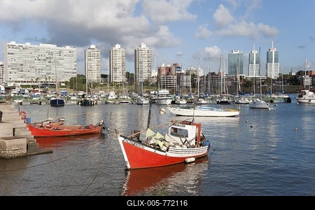 Montevideo marina and skyline, Uruguay, South America-stock-foto