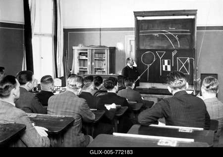 Class, school or university, 1930s, exact location unknown, Germany-stock-foto