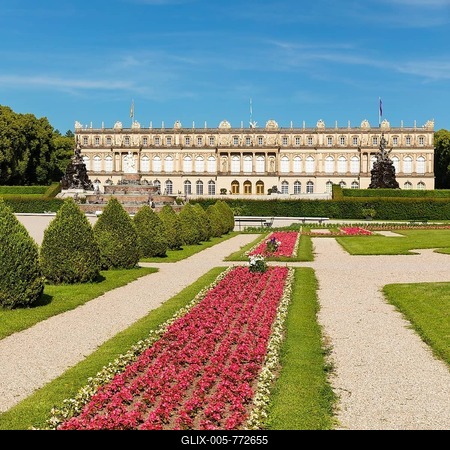 Herrenchiemsee Castle, Herreninsel in Lake Chiemsee, Upper Bavaria, Germany-stock-foto