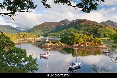 Loch Leven, Bishop's Bay, Scottish Highlands, Scotland, United Kingdom-stock-foto