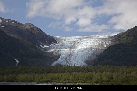 Exit Glacier in Kenai Fjords National Park, Seward, Alaska, USA-stock-foto