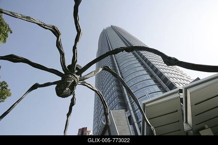 Sculpture Maman-Spider of Louise Bourgeois, Mori Tower, Mori Art Museum, Roppongi Hills, Tokyo, Japan, Asia-stock-foto