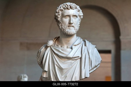 Bust of Antoninus Pius, Roman emperor, Glyptothek, Königsplatz, Munich, Bavaria, Germany-stock-foto