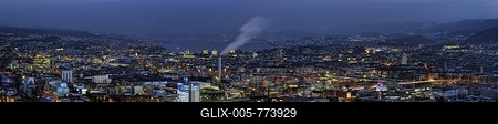 The industrial area of the City of Zurich at night, Canton of Zurich, Switzerland, Europe-stock-foto
