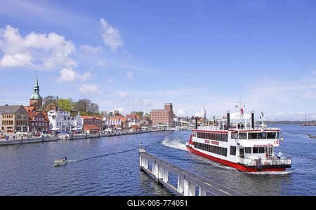 Port of Kappeln, Schlei Inlet, Schleswig-Holstein, Germany, Europe-stock-foto