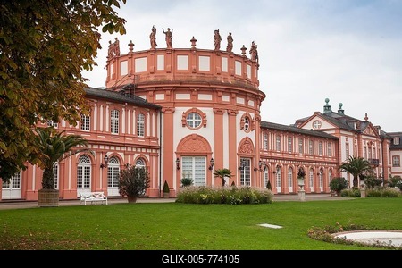 Biebrich Palace, baroque building, Wiesbaden, Hesse, Germany-stock-foto