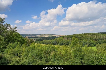Weserbergland near Trendelburg, Hesse, Germany-stock-foto